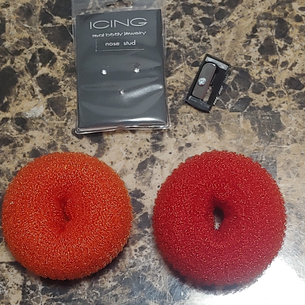 Bun Shapers, Nose Studs and Sharpener